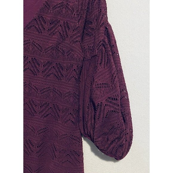 Anthropologie Maeve Dress Womens XS Purple Laila Mini Crochet Lace Boho Peasant - Picture 4 of 8